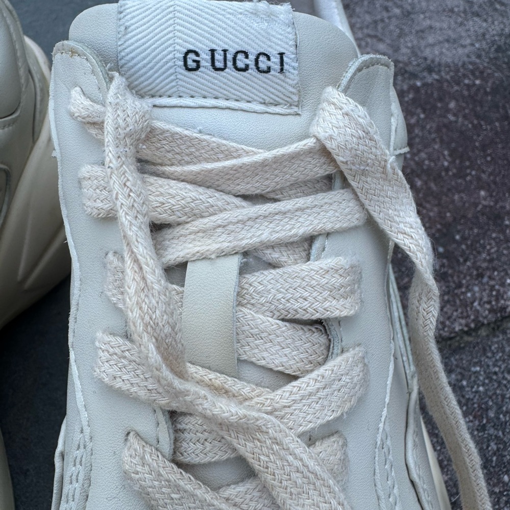 Gucci Beige Rhyton Sneakers - Picture 3 of 12